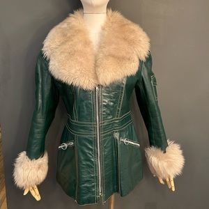1970s leather jacket with faux fur Penny Lane Jacket